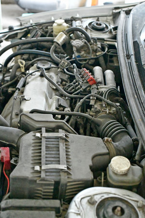 Car body repair, painting, straightening, puttying, polishing.の写真素材