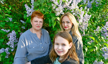 Portrait of grandmother, daughter and granddaughter.