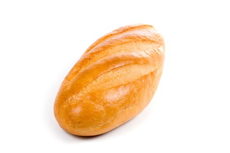 Fresh bread on a white backgroundの写真素材
