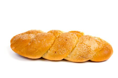 Fresh bread on a white backgroundの写真素材