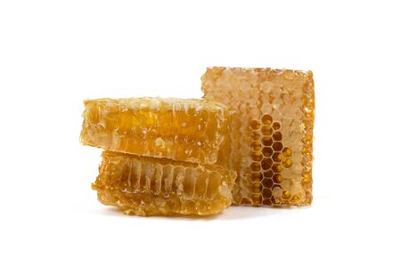 Honeycomb isolated on a white backgroundの写真素材