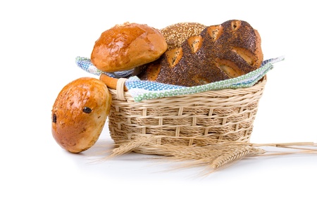 Bread isolated on a white backgroundの写真素材