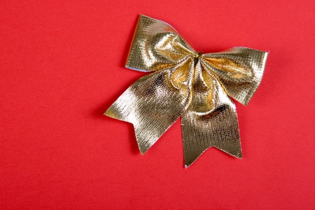 Christmas decor on a red backgroundの写真素材