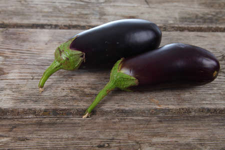 Eggplant on a wooden background