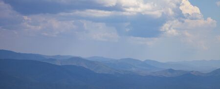 Beautiful view of the mountain peaks on a summer day. Caucasus mountains.