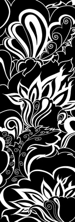 abstract floral illustration with  flower and leavesのイラスト素材