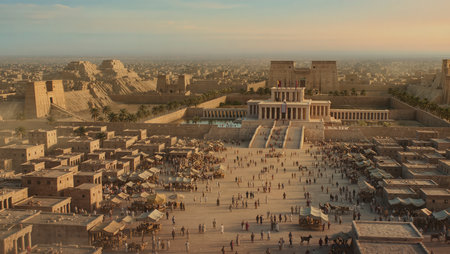 Panoramic view of the old city of Cairo, Egypt.の写真素材