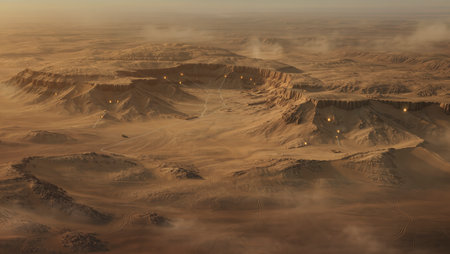 Fantasy alien planet. Mountain. 3D illustration. 3D CG.の写真素材