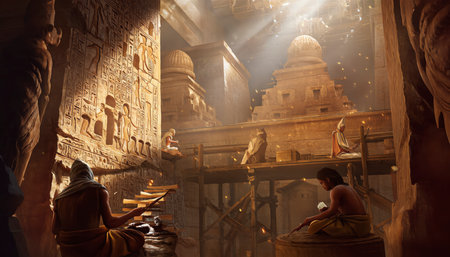 View of unknowns praying inside the Pashupatinath temple in the morningの写真素材