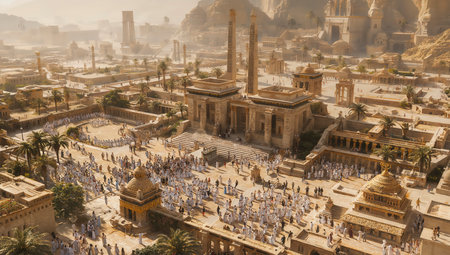 Muslim pilgrims from all over the world gathered to perform Umrah or Hajj at the Haram Mosque in Jerusalem, Israel.の写真素材