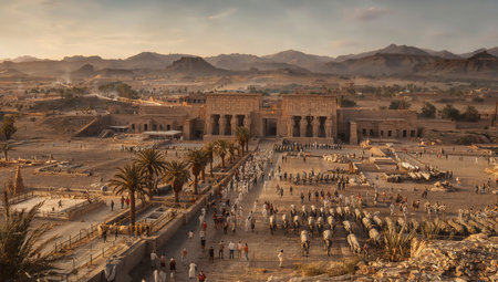 The Great Temple of Hatshepsut in Luxor, Egyptの写真素材