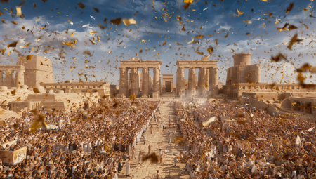 Ruins of the ancient temple of Athena Nike in Athens, Greeceの写真素材