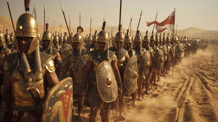 Unidentified participants of historical reenactment of the battle for Krakow. Polandの写真素材