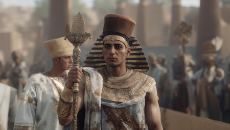 Roman legionary soldiers in the historical city of Kiev, Ukraineの写真素材