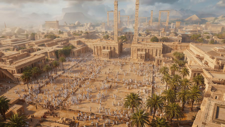 Panoramic view of the old city of Cairo, Egypt.の写真素材