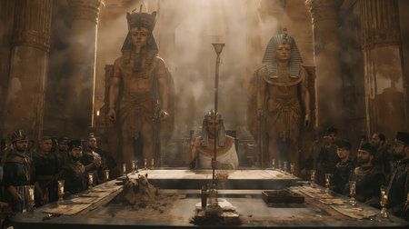 Statues of the gods and demons in the Museum of Egyptian Antiquities in Cairo, Egyptの写真素材