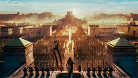 View of the Palace of Versailles from the roof of the Palace of Versaillesの写真素材