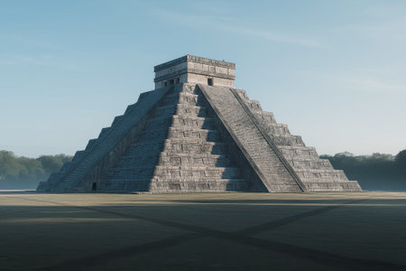 Chichen Itza, Yucatan, Mexico - 3D renderingの写真素材