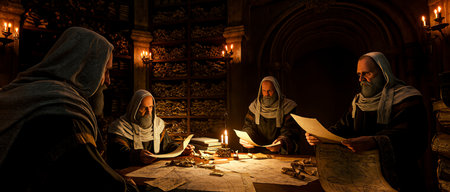 Unidentified people pray in the church of the Holy Sepulchre.