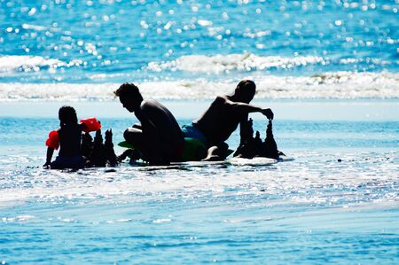 having fun on the beach