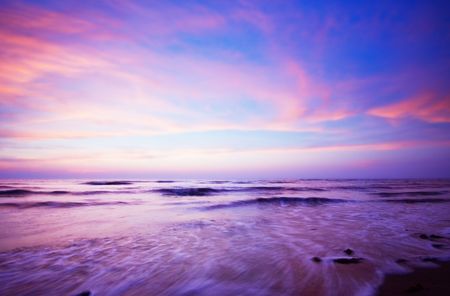 Sunset and ocean backgroundの写真素材