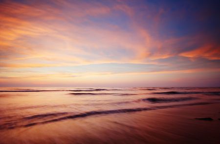 Sunset and ocean backgroundの写真素材