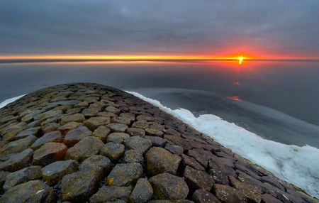 Cold winter landscapeの写真素材