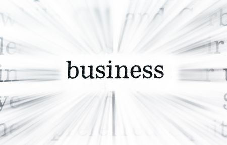 business words concept from newspaper belongs to a set of 5  with exactly the same size and type. The words are: economy, business, strategy, profit and currencyの写真素材