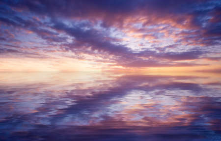 abstract ocean and sunset backgroundの写真素材