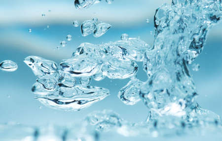 blue fresh water and bubbles background
