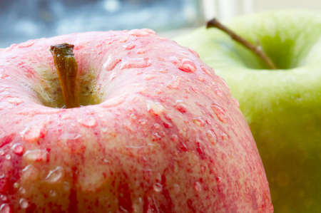 Macro photo of a fresh apple の写真素材