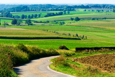 beautiful farmland landscape in autumn