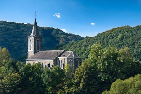 a church in the forestの写真素材