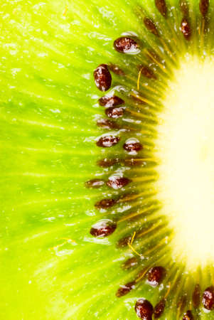 abstract macro image of a kiwi slice の写真素材