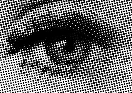 vector halftone eye shape for backgrounds and designの写真素材