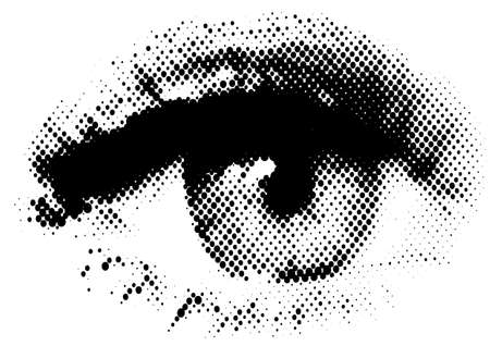 vector halftone eye shape for backgrounds and designの写真素材