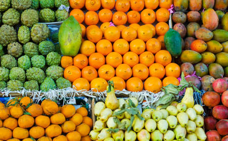 fresh fruit on the marketの写真素材