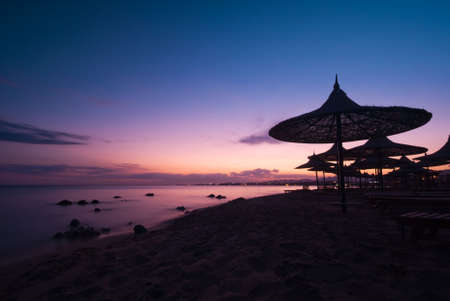 a beautiful sunset in sharm el sheikh, egyptの写真素材