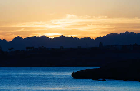 beautiful sunset in sharm el sheikh, egypt