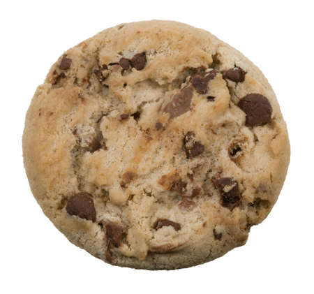 delicious chocolate chip cookie isolated on a white background