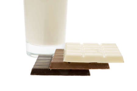 delicious chocolate isolated on a white backgroundの写真素材