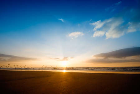 beautiful sunset in the netherlandsの写真素材