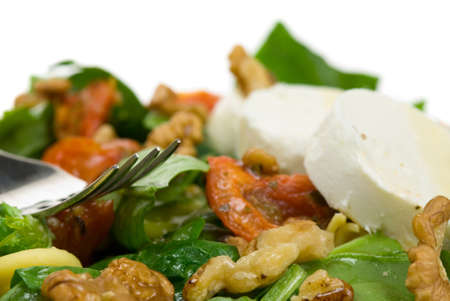 fresh and healthy salad isolated on a white backgroundの写真素材