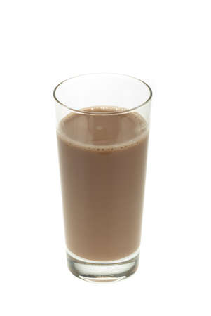 chocolate milk isolated on a white backgroundの写真素材