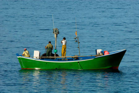 small fishing boat in La Palma (the canary islands spain)の写真素材