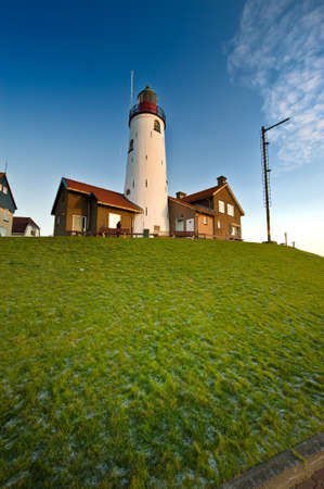 beautiful lighthouse in Urk,  The Netherlandsの写真素材