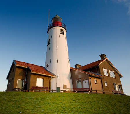 beautiful lighthouse in Urk,  The Netherlandsの写真素材