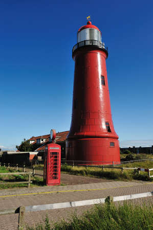 lighthouse in IJmuiden The Netherlands, Europeの写真素材