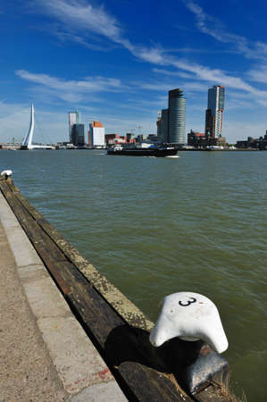 Erasmus bridge in Rotterdam the Netherlands, Europeの写真素材