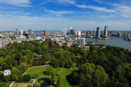 aerial view of  Rotterdam in the Netherlands, Europeの写真素材
